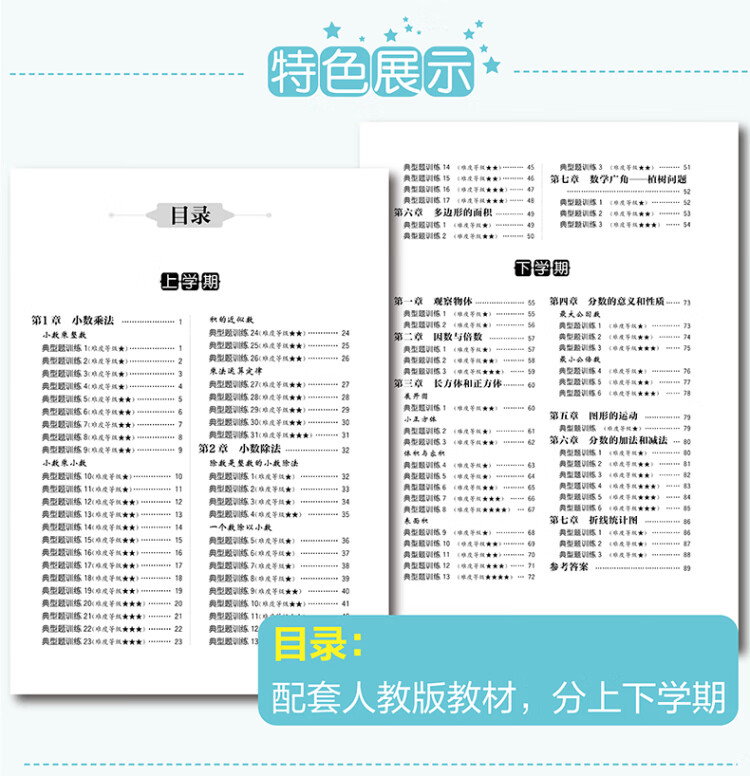 《周计划：小学数学应用题+计算题强化训练（5年级）（套装共2册）》