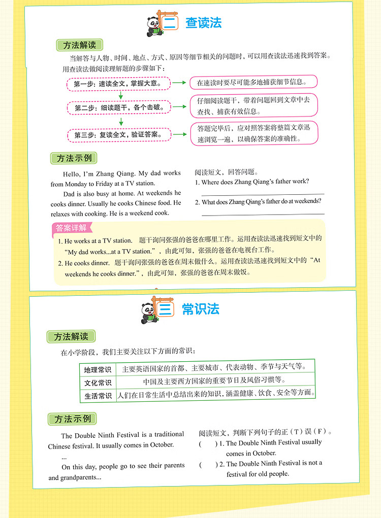 《小学英语阅读理解六年级 上册下册通用 思维导图练文章 阅读理解方法技巧专项训练》