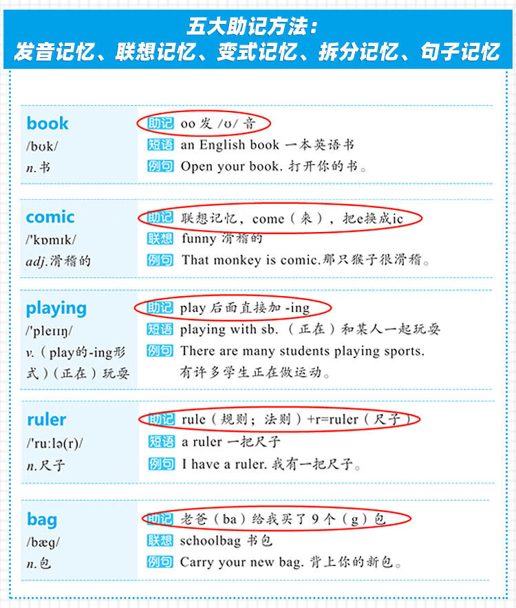 《小学英语必背词汇单词本 艾宾浩斯抗遗忘曲线记忆 背诵打卡计划本》