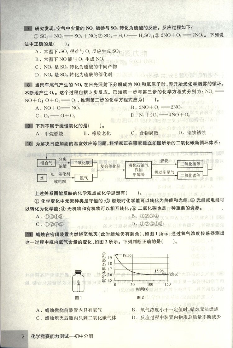 《化学竞赛能力测试—初中分册（配《化学竞赛教程》第四版）》