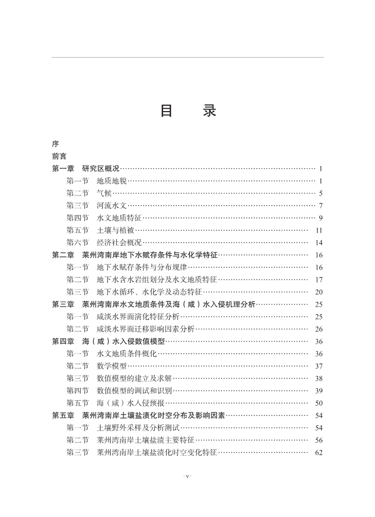 《海(咸)水入侵胁迫下典型环境地质问题研究：以莱州湾南岸为例》