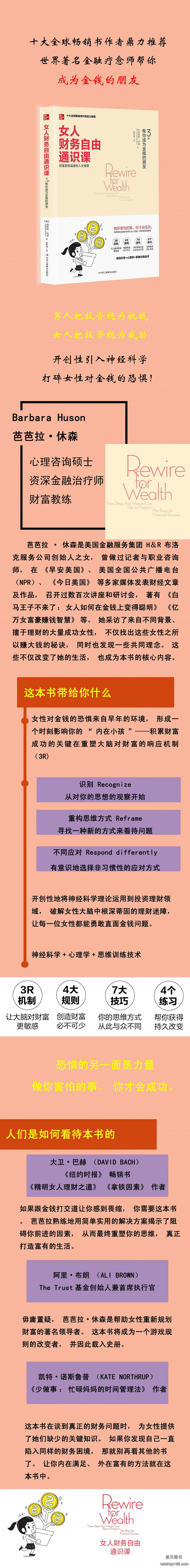 《女人财务自由通识课 3 步帮你成为金钱的朋友 芭芭拉·休森账户 著 破解女性大脑中根深蒂固的理财迷障 管理做你害怕的事才会成功》